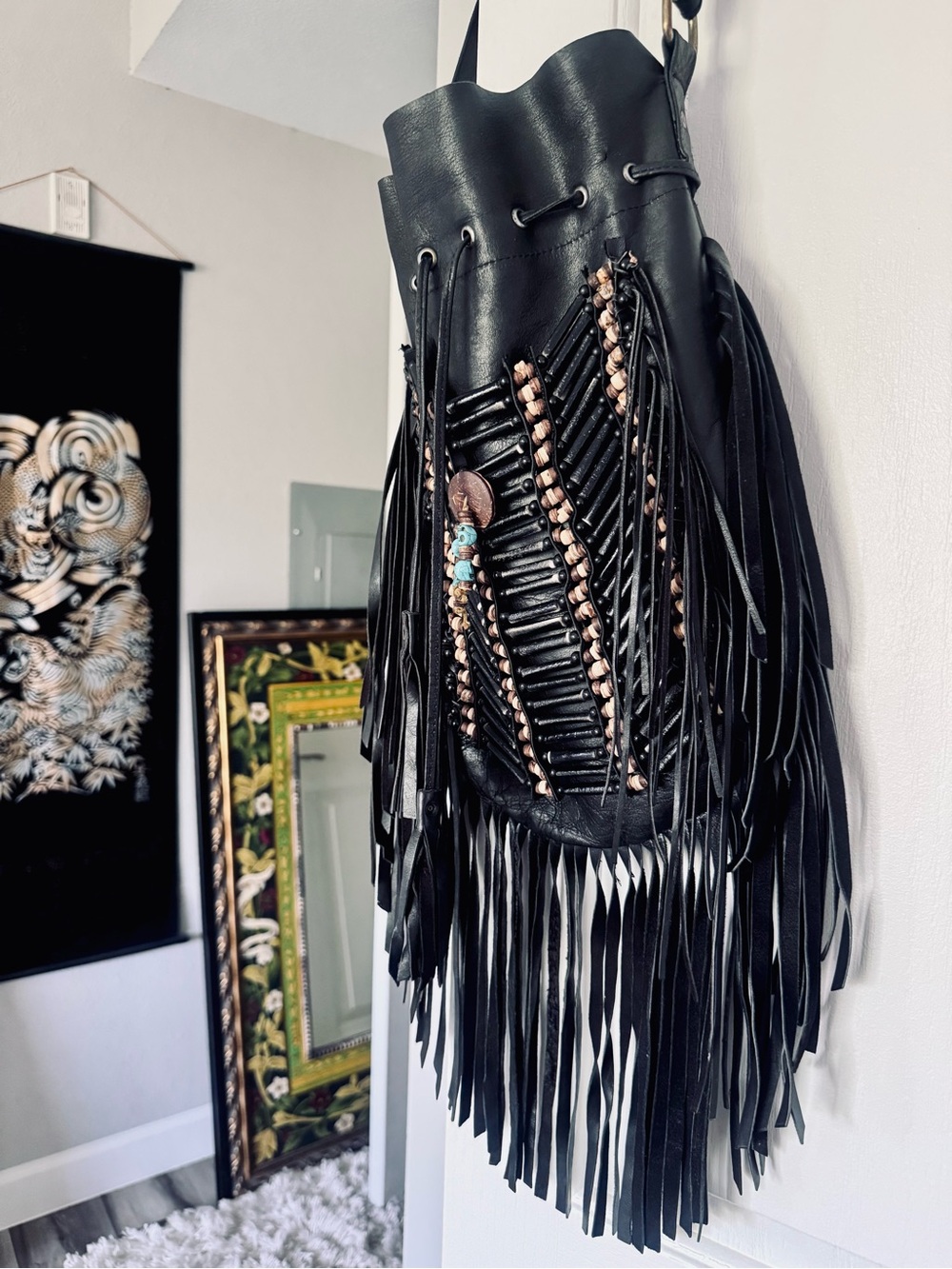 🖤 Bohemian Fringe Festival Large Purse Bag ✨ Western Spell-Inspired Gypsy Style